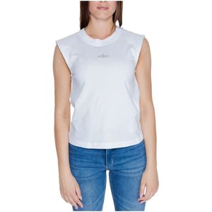 Calvin Klein Jeans - Top - Wit - Mouwloos - 100% Katoen