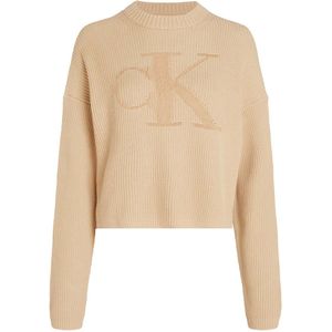 Calvin Klein Jeans Stehkragenpullover »LOGO INTARSIA REGULAR SWEATER«, mit Logostickerei