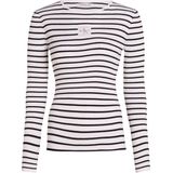 Calvin Klein Jeans - Nauwsluitende Damestrui - Zwart - Ck / Wit Glanzend Gestreept