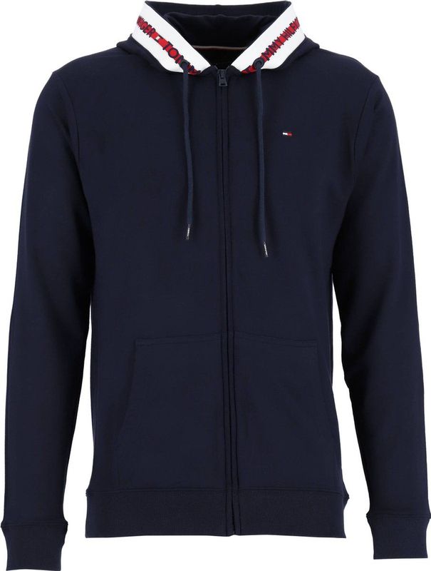 Tommy Hilfiger - Hoodie - Blauw - Sweatstof - Licht Getailleerd