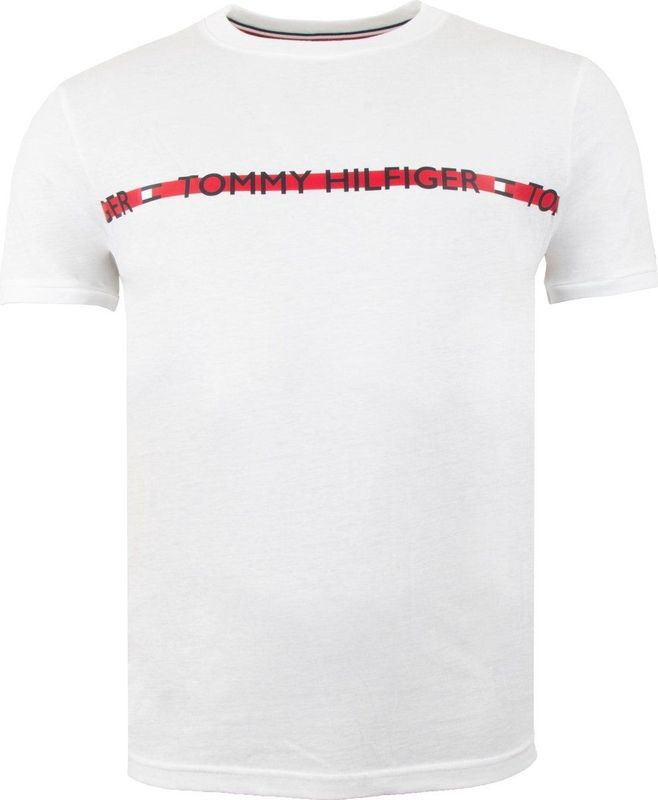 Tommy Hilfiger - T-shirt - Wit - Katoen/Lyocell - Korte Mouwen