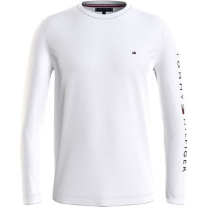 Tommy Hilfiger - Tommy Logo Long Sleeve Tee Basic - T-shirt - Wit