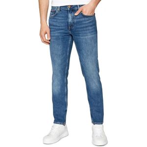 Tommy Hilfiger - Zwarte Straight Fit Jeans voor Heren - Essentiële Herenkleding - Core Denton Jeans voor Mannen UK - Klassieke Stijl Broek voor Mannen Gemaakt van Duurzame Materialen en Katoen, Denim