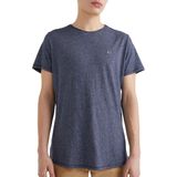 Tommy Jeans - DM0DM09586 - T-Shirt - Marineblauw - Katoen - Korte Mouwen - Casual