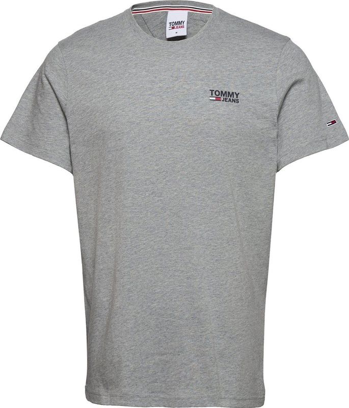 Tommy Jeans T-shirt Korte Mouw Logo Grijs