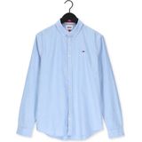Tommy Jeans Heren Overhemd Blauw Synthetisch