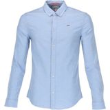 Tommy Jeans Heren Overhemd Blauw Synthetisch