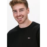 Tommy Jeans Tjm Regular Fleece C Neck Truien & Vesten Heren - Sweater - Hoodie - Vest- Zwart