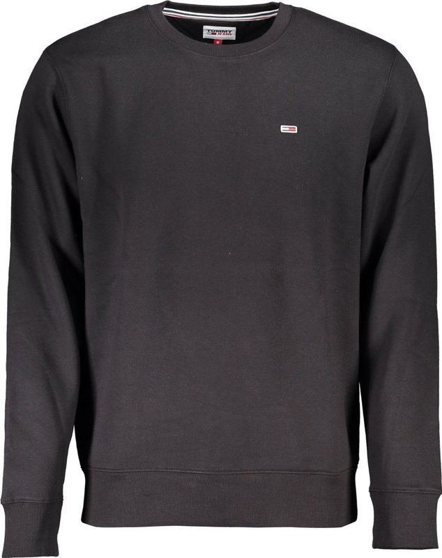 Tommy Jeans Tjm Regular Fleece C Neck Truien & Vesten Heren - Sweater - Hoodie - Vest- Zwart