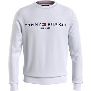 Tommy Hilfiger - Sweater Logo Wit - Regular-fit