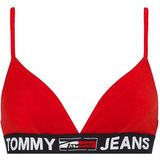 Tommy Hilfiger - Uw0uw02721 - Bralette - Rood - Driehoekig - Ongevoerd