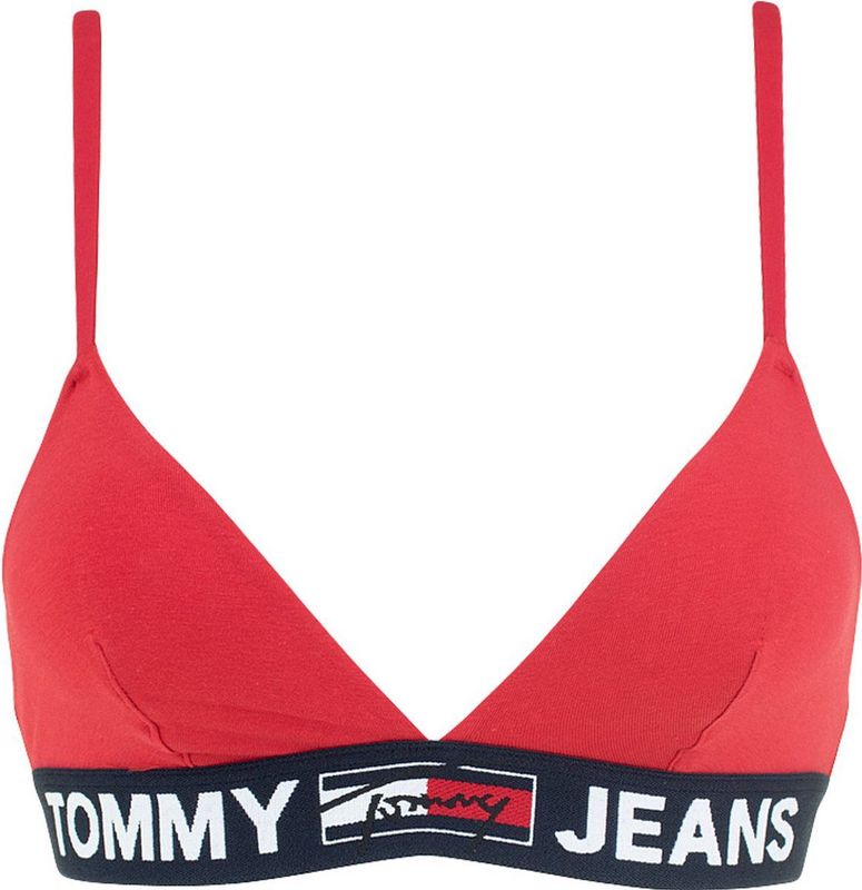 Tommy Hilfiger - Uw0uw02721 - Bralette - Rood - Driehoekig - Ongevoerd