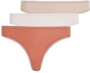 Tommy Hilfiger - Microfiber Tanga - 3 Eenheden - Zwart - Gerecycled Polyamide