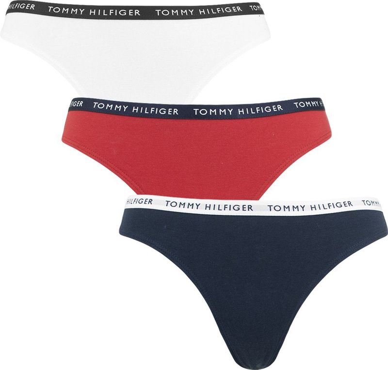 Tommy Hilfiger String Slipje - Bruin - Katoen - Comfortabel Ontwerp