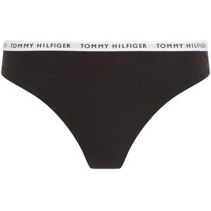 Tommy Hilfiger 3-Pack Dames Strings - Thong - Zwart