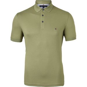 Tommy Hilfiger 1985 Slim Polo, heren poloshirt, licht olijfgroen