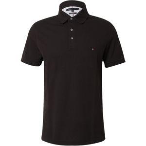 Tommy Hilfiger - 1985 Slim Polo - Poloshirt - Zwart - Biologisch Katoen