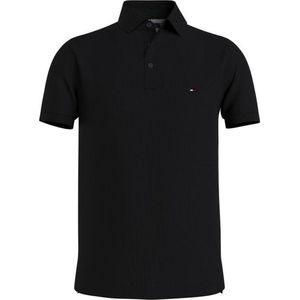 Tommy Hilfiger - Polo Slim - T-shirt - Zwart - Biologisch Katoen