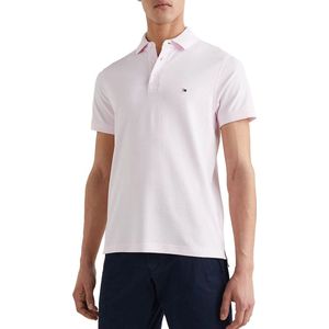 Tommy Hilfiger - 1985 Slim Polo - Lichtroze - Katoen - Korte Mouwen