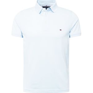 Tommy Hilfiger - Polo Korte Mouw - Blauw - 96% Biologisch Katoen - Slim Fit