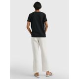 Tommy Hilfiger Heritage Regular Korte Mouwen Ronde Hals T-shirt Zwart 2XS Vrouw
