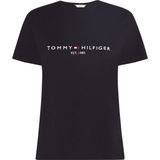 Tommy Hilfiger Heritage Regular Korte Mouwen Ronde Hals T-shirt Zwart 2XS Vrouw
