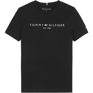 Tommy Hilfiger unisex T-shirt van katoen zwart
