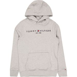 Tommy Hilfiger Unisex Hoodie met Logo Grijs Melange
