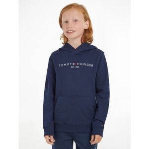 Tommy Hilfiger Unisex Hoodie met Logo Donkerblauw