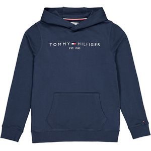 Tommy Hilfiger - Essentiële Hoodie - Uniseks - Blauw - 100% Katoen