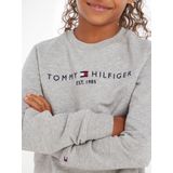 Tommy Hilfiger Unisex Sweater met Logo Lichtgrijs