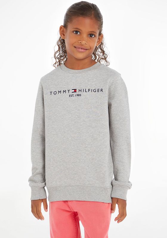 Tommy Hilfiger - Essential - Sweatshirt - Grijs - Uniseks - Voor Kinderen