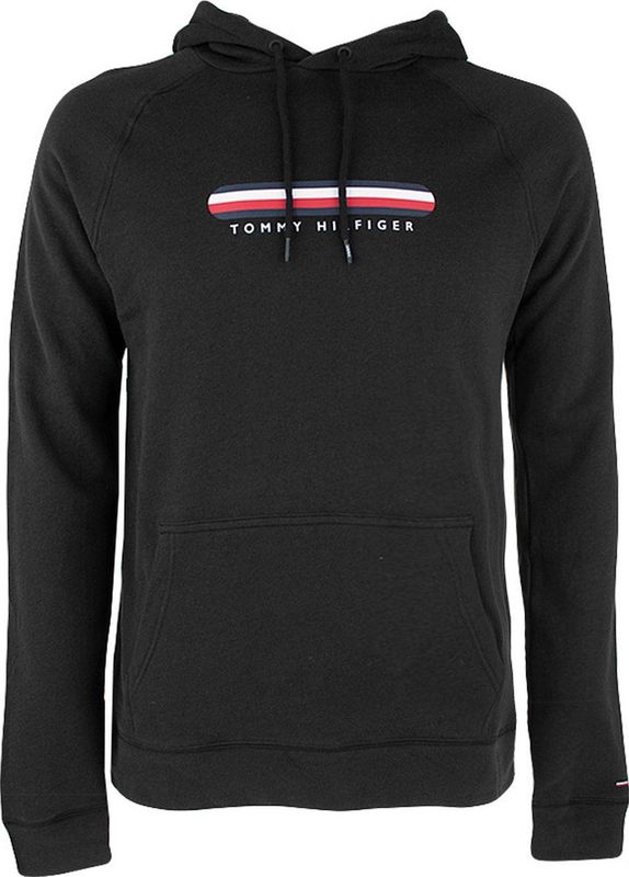 Tommy Hilfiger Zwarte Hoodie met Logo - Comfortabele Loose Fit