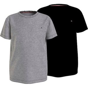 Tommy Hilfiger - Underwear Shirt - Grijs Gemêleerd/Zwart - 2-delig - Kwartmouw