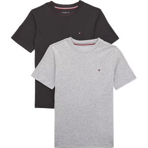Tommy Hilfiger - Underwear Shirt - Grijs Gemêleerd/Zwart - 2-delig - Ronde Hals