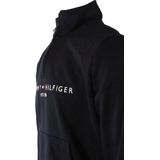 Tommy Hilfiger - Logo Mock Neck Rits Sweatshirt - Blauw - Katoen/Polyester
