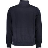Tommy Hilfiger - Logo Mock Neck Rits Sweatshirt - Blauw - Katoen/Polyester
