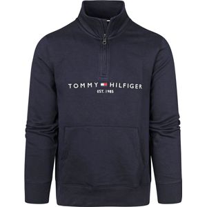 Tommy Hilfiger - Zipper Pullover Donkerblauw - Regular-fit