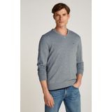Tommy Hilfiger - V-hals Trui - Katoen - Blauw