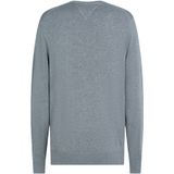 Tommy Hilfiger - V-hals Trui - Katoen - Blauw