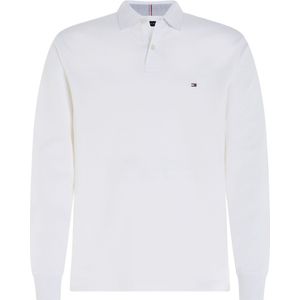 Tommy Hilfiger regular fit heren polo lange mouw - 1985 Regular Ls Polo - wit