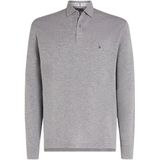 Tommy Hilfiger 1985 regular long sleeve polo - grijs melange (Medium Grey Heather)