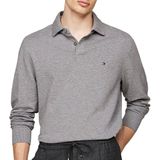 Tommy Hilfiger 1985 regular long sleeve polo - grijs melange (Medium Grey Heather)