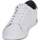 Tommy Hilfiger Heren Essential Leather Detail Vulc Sneaker, Wit, 45 EU