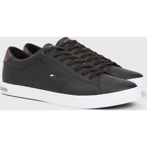 Tommy Hilfiger Sneaker "ESSENTIAL LEATHER DETAIL VUL", mit Kontrastbesatz, Freizeitschuh, Halbschuh, Schnürschuh