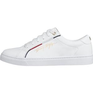 Tommy Hilfiger Handtekening Sneaker Cupsole voor dames, Wit, 36 EU