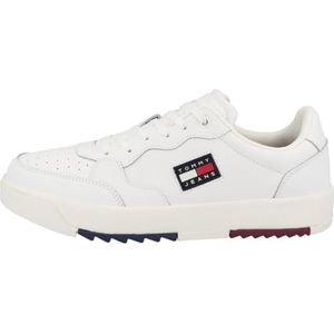 Tommy Hilfiger Heren Tommy Jeans Retro Ess Cupsole Sneaker, Wit, 40 EU