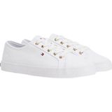 Tommy Hilfiger - Gevulkaniseerde Sneakers - Wit - 100% Gerecycled Polyester