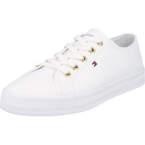 Tommy Hilfiger - Gevulkaniseerde Sneakers - Wit - 100% Gerecycled Polyester