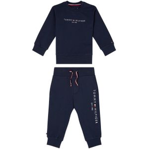 Tommy Hilfiger Baby Essential Crewsuit Kn0kn01485 Babyset: uniseks, kinderen, Blauw (Twilight Navy)